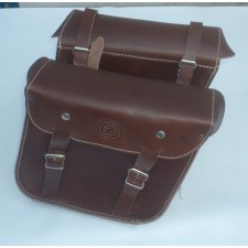 BRAŠNY PÁR -  PRO JAWA KÝVAČKA + PANELKA  - (ČESKÁ VÝROBA - NEJLEPŠÍ KVALITA) - HNĚDÉ + VYRAŽENO LOGO ČZ